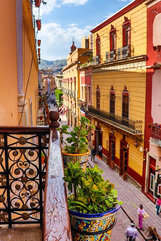 hotels with balcony in Guanajuato Mexico La Valenciana Church